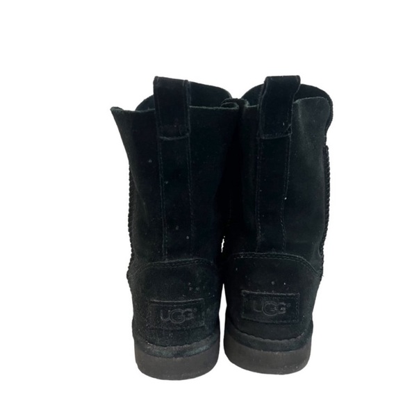 Ugg Alida Unlined Black Suede Leather Short Boots Style 1017533 Size 6 - Picture 4 of 6